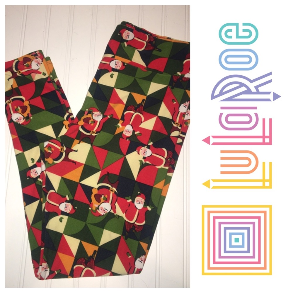 Lularoe tall and curvy santa leggings